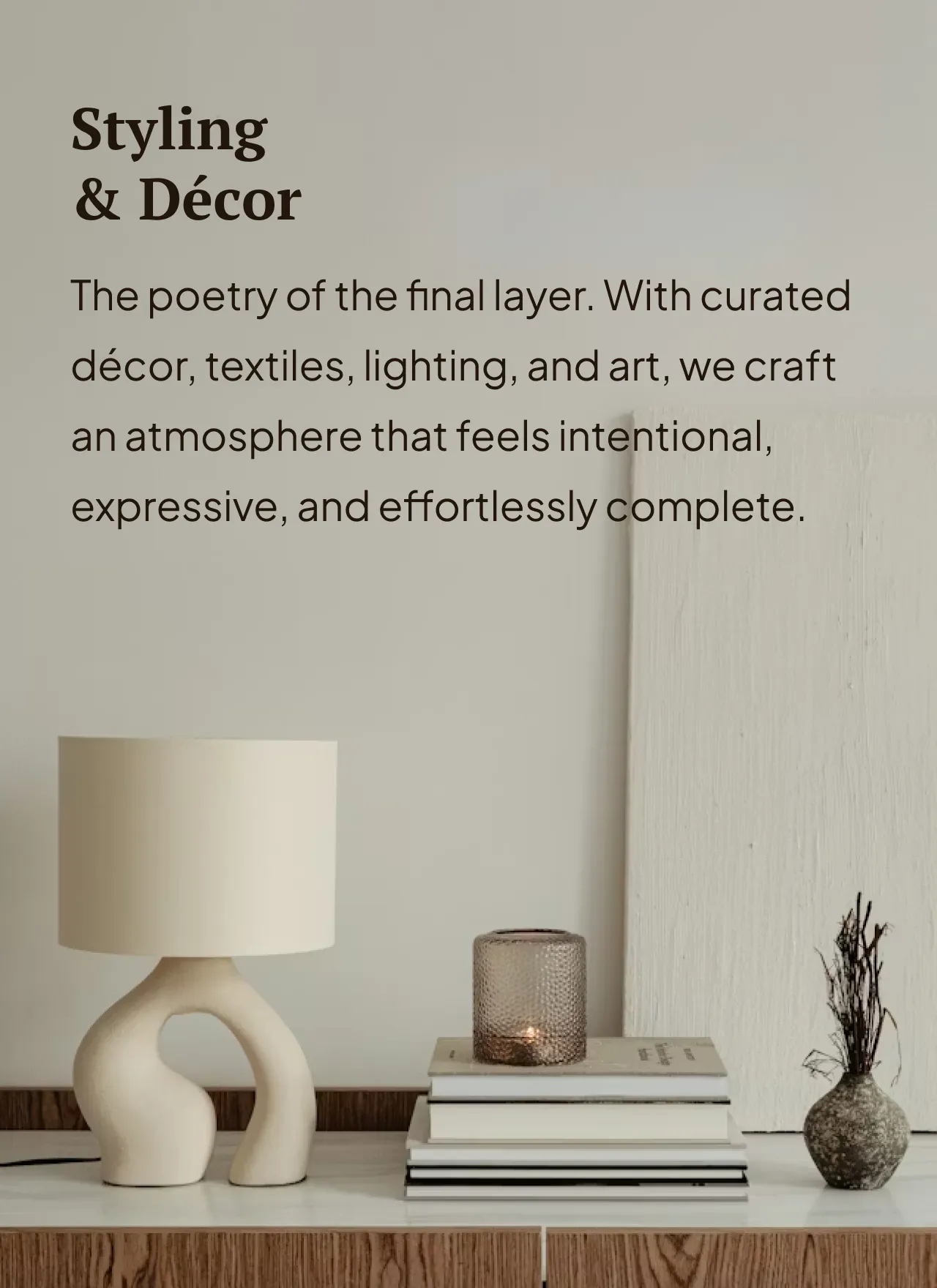 Focused, expert guidance to help you refine your vision. Whether you need clarity on layout, finishes, color, or concept direction, we offer tailored insights that bring confidence and intention to your project.